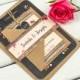 Berry Floral Chalkboard wedding invitation bundle - Fall Autumn Wedding