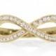 Diamond Wedding Ring, Infinity Ring Gold, 0.3 CT Diamond Wedding Band, Infinity Knot Ring, Womens Wedding Bands, Unique Rings