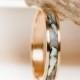 Womens Wedding Band Mother of Pearl & 10K Gold Stacking Ring