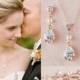 Bridal Jewelry SET, Rose Gold  Wedding jewelry Swarovski Pearl Wedding earrings, Pendant, Bridal jewelry, Crystal Drop and Pearl SET