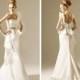 Trumpet/Mermaid One Shoulder Court Train White Wedding Dresses