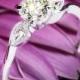 18k White Gold Simon G. MR2342 Dutchess Three Stone Engagement Ring