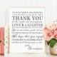 PRINTABLE - Thank You Family Friends Wedding Sign - 8 x 10 or 5 x 7 DIY Instant Download
