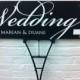 Fancy Wedding Personalized Directional Custom Wedding Direction Script Outdoor Plastic Sign with Stake
