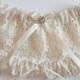 Wedding Garter Set with Beautiful Rhinestone Finding on a Satin Bow - The BETHANY LYNN Garters