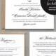 PRE-ORDER for 18th May / Printable Wedding Invitation PDF / 'Traditional Elegance' Calligraphy Monogram Invitation / Digital File Only
