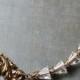 Bridal necklace crystal antique style rococo vintage elegant brass wedding jewelry bronze beaded