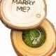 Proposal Ring Box, Wedding Proposal Box, Engagement Ring Box, Rustic Wood Box