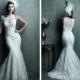 Lace Over A-line Romantic Sweetheart Wedding Dress with Three Quarter Sleeve