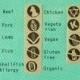 Meal Option rubber stamps - Wedding Menu choice - Food Icon Options - Wedding RSVP - Party Food Icons