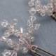 Pretty Crystal Sprig Hairpin, Bridal Hairpins, Custom Colours, Bridal Hair Pins, Wedding Hairpins