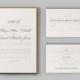 Charming Monogram Wedding Invitation Set - Invitation, Response Card, and Enclosure Card - Custom Printable PDF