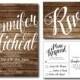 Rustic Wedding Invitation - Country Chic - Fall Wedding - Printable Wedding Invitation - Rsvp Postcard - Wedding Rsvp - Printable File