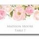 Printable Wedding Place Cards - Romantic Floral Wedding Place Cards - Rustic Wedding - Vintage Wedding - INSTANT DOWNLOAD - Microsoft Word