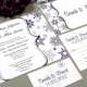 Winter Snowflake Wedding Invitation Set by RunkPock Designs : Modern Script Calligraphy Invitation Suite shown in dark purple / gray / black