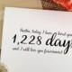 Today I have loved you for (number of) days and I will love you forevermore Personalized Wedding Card (Lovely)
