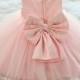 Flower Girl Dress, Girl's Pink Lace Dress, 2nd Birthday Dress, Baby Pink Lace Dress, Birthday Dress