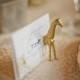 gold animal place card holders // set of 25