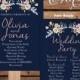 Printed Sample for 2 Dollars or Sets of 50 Custom Printed Wedding Program Fans - double garland mixed floral fan