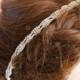 Bridal Headpiece, wedding headpiece, bridal headband, wedding headband with comb, Thin bridal headpiece, Thin bridal headband RAEMIA