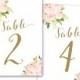 Printable Table Numbers Floral, Floral Table Numbers, Boho Floral Table Numbers, Wedding Table Number, DIGITAL The Bella