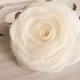 Ivory flower, bridal hair clip, wedding hair accessories, pastel flower, bridal hairpiece