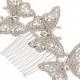 Dossy 3 Butterfly Hairpin Comb for Women Wedding Party 1469R
