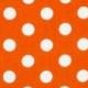 TABLE RUNNER Polka Dot White on Bright Orange Wedding Bridal Home Decor Chic  Other colors available