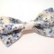 Bow ties for men Floral bow tie Wedding bowties Baby first christmas Mens gjft Coworker gift Kids winter Toddler gift Blue flower ties