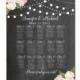 Wedding Seating Chart - Chalkboard Wedding - Floral Wedding - Printable Seating Chart - Seating Plan - Table Chart - Printable Seating Sign