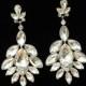 Wedding Earrings, Bridal Earrings, Wedding Jewelry, 1920s Earrings, Art Deco Earrings, Rhinestone Earrings