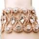 Rose Gold Cuff Bracelet, Wedding Bracelet, Bridal Bracelet, Rhinestone Rose Gold Bracelet, Rose Gold Jewelry, Wedding Accessories