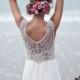 Beaded V Neck Bohemian Wedding Dress A Line Beach Destination Wedding Dress Custom Made