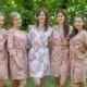 Dusty Rose Bridesmaids Robes. Kimono Robes. Bridesmaids gifts. Getting ready robes. Bridal Party Robes. Floral Robes. Wedding Party Robe