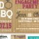 Engagement Party invitation. I design, you print. Choose your accent colors.