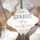 Sparkler Tags, Wedding Sparklers Tags, Sparkler Sleeves, Let Love Sparkle, Let Sparks Fly, Wedding Favors - Set of 24