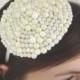 Cream/Ivory Pearl Fascinator, Pearl Headdress, Bridesmaid Headpiece, Beaded Cream Fascinator, Retro Style Wedding Headdress, Fascinator Hat
