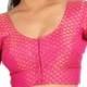 Lovely pink color blouse with side border attract to any one