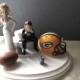 Green Bay packers NFL Wedding Cake Topper Bridal Funny Football team Themed Ball and Chain Key with matching garter