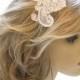 Lace Headband,Lace Bridal Headband, Lace Bridal Fascinator,Wedding Headband,Wedding Head Band, Alencon Lace Hair Piece, Vintage Alencon Lace
