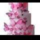 Hochzeitstorte Wedding Cake - Pink, Hot Pink, Fuchsia Edible Butterflies - Wedding Cake Topper, Birthday Cake, Sweet 16 Prom