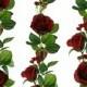Red Silk Rose Garland - Wedding Decoration