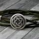 Celtic Knot Leather Bracelet - Handmade Leather Wrap Bracelet - Unisex Leather Bracelet - Mens Leather Bracelet - Womens Leather Bracelet