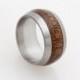 Rings Wood / Wood Wedding Band / Titanium Ring with inlay wood