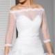 Off-Shoulder ivory/white bolero bridal jacket