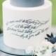 Eadible Calligraphy On Wedding Cake