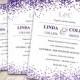 Creative Wedding Invitation Template,Confetti Wedding Invitation,Printable Purple Wedding Invitation,Aubergine Wedding Invitation Template