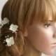 Hydrangea Bridal Hair Pins set Bridal flower hair pin Wedding hair pins Crystals hair pin Bridal hair flower