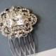 Romantic Lace Vintage Style Bridal Hair Comb - Cubic Zirconia Hair - Art Deco - Vinchez  - Bridesmaid Gift - Under 30