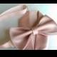 Pink Blush, Dusty Rose Light Rose bow tie with pocket square set, adult and kid size